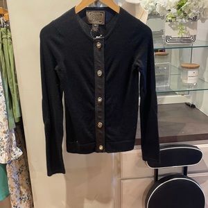 Black coach cardigan